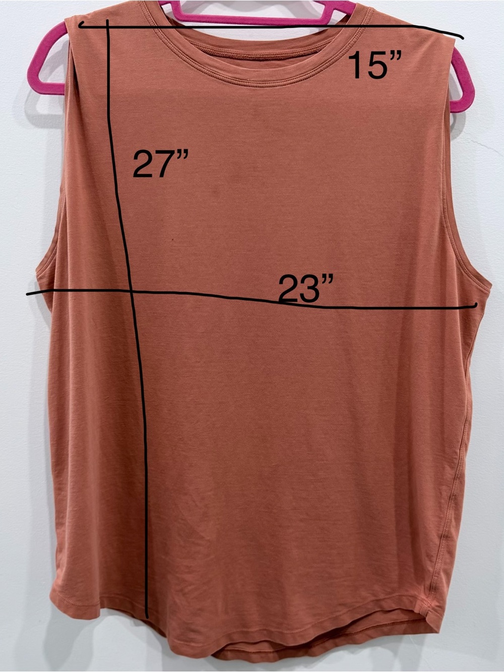 Lululemon Top Bundle Muscle Tank Cold Shoulder Canyon Rock Rust Orange XL/L - Picture 12 of 13